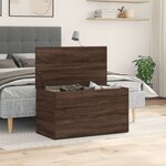 vidaXL Coffre de rangement Chêne marron 84x42x46 cm Bois d'ingénierie