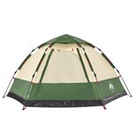 vidaXL Tente de camping cabine 4 personnes vert libération rapide