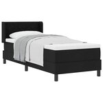 vidaXL Lit boxspring avec matelas avec matelas Noir 80 x 200 cm