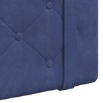 vidaXL Tête de lit suspendue Bleu police Velours