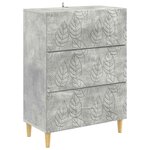 vidaXL Armoire à tiroirs Gris béton 66 x 34 5 x 90 cm