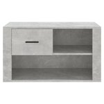 vidaXL Armoire à chaussures Gris béton 80x35x45 cm Bois d'ingénierie