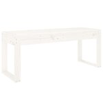 vidaXL Banc de jardin blanc 110x38x45 cm bois massif de pin
