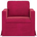 vidaXL Canapé Bordeaux 78 x 78 x 80 cm Velours