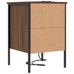 vidaXL Cabinet de chevet avec tiroir Chêne marron 42 x 41 x 61 cm