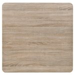 vidaXL Table de bistro MDF et acier Carré 80x80x75 cm Couleur de chêne