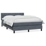 vidaXL Sommier à lattes de lit et matelas gris foncé 160x210cm velours