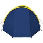 vidaXL Tente de camping pour 4 personnes Bleu marine/jaune