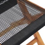 vidaXL Chaises pliables de jardin lot de 2 Bois teck solide et corde