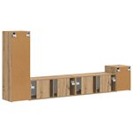 vidaXL Ensemble meuble TV 3 Pièces Chêne artisanal Bois d'ingénierie