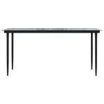 vidaXL Ensemble à manger de jardin 7Pièces noir poly rotin verre