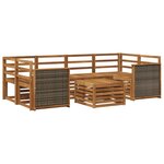 vidaXL Ensemble de canapés d'extérieur 7 pc Naturel