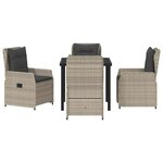 vidaXL Ensemble de salle à manger pour jardin 5 Pièces Gris clair