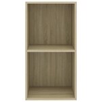 vidaXL Bibliothèque à 2 niveaux Chêne sonoma Bois d’ingénierie