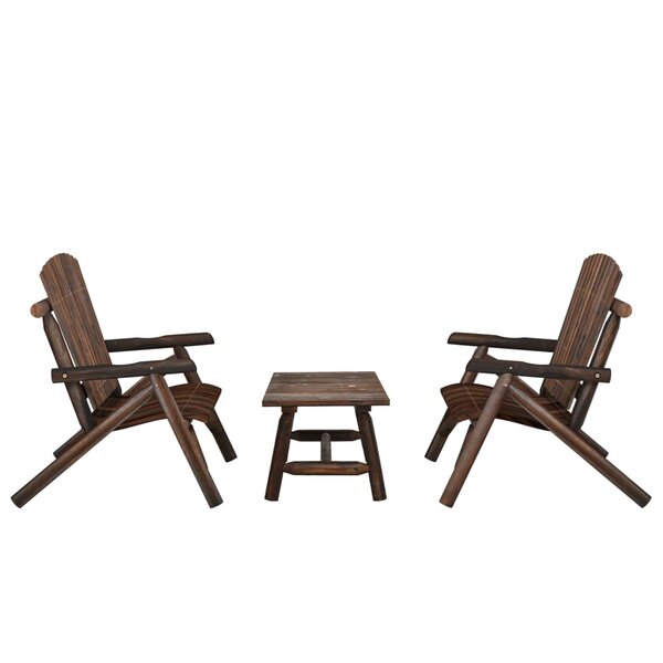 vidaXL Ensemble de salon de jardin 3 Pièces bois massif d'épicéa