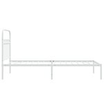 vidaXL Cadre de lit métal sans matelas avec tête de lit blanc 90x190cm