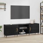 vidaXL Meuble TV Chêne noir 150 x 30 x 50 cm Bois d'ingénierie