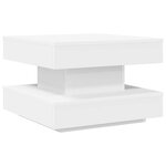 vidaXL Table basse rotative à 360 degrés blanc 50x50x34 5 cm