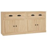vidaXL Buffets 2 Pièces chêne sonoma bois d'ingénierie
