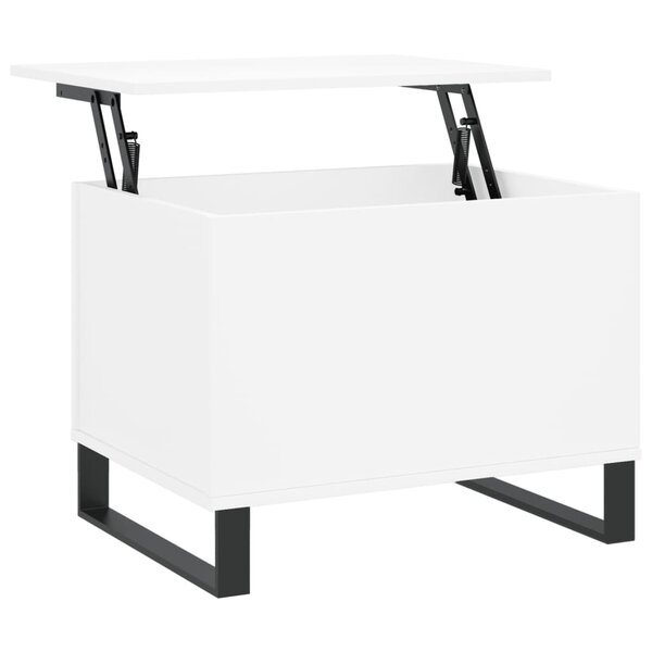 vidaXL Table basse Blanc 60x44 5x45 cm Bois d'ingénierie