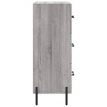 vidaXL Buffet Sonoma gris 34 5x34x90 cm Bois d'ingénierie