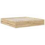 vidaXL Cadre de lit Chêne Sonoma 200 x 200 cm Bois Ingénierie