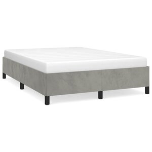 vidaXL Cadre de lit gris clair 137x190 cm velours