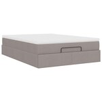 VidaXL Cadre de lit ottoman avec matelas taupe 140x200 cm tissu