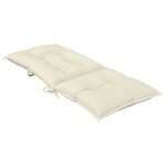 vidaXL Coussins de chaise de jardin dossier haut lot de 2 crème tissu