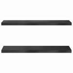 vidaXL Étagères murales 2 Pièces 75x23 5x3 cm noir acier inoxydable