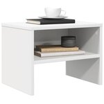 vidaXL Table de chevet Blanc 40x30x30 cm Bois d'ingénierie