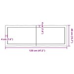 vidaXL Dessus de table bois massif traité bordure assortie