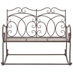 vidaXL Banc de jardin 104 cm Fer Marron antique