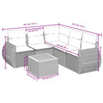 vidaXL Salon de jardin avec coussins 6 Pièces beige résine tressée