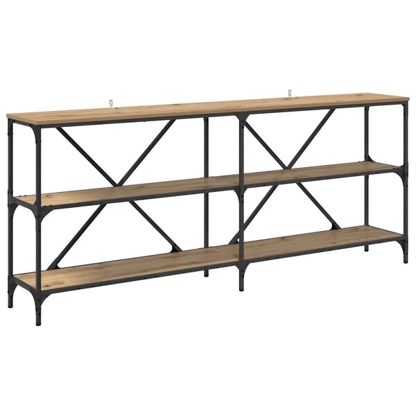 vidaXL Table console avec étagère Chêne artisanal 180 x 30 x 75 cm
