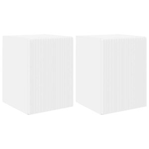 vidaXL Meuble TV mural 2 Pièces Blanc 30 x 31 x 40 cm Bois d'ingénierie