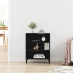 Buffet vidaXL noir en chêne 57x35x70 cm en bois reconstitué