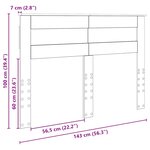 vidaXL Tête de lit avec tête de lit Blanc 140 cm Bois d'ingénierie