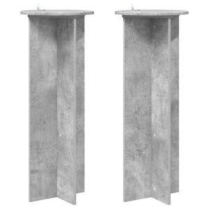 vidaXL Support de Plante 2 pièces Gris béton Ø40 x 100 cm