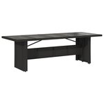 vidaXL Ensemble à manger de jardin coussins 7 Pièces noir résine tressée