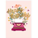 Carte Signature - Happy Birthday - Machine - Draeger paris