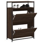 vidaXL Meuble à chaussures chêne marron 75x34x112 cm bois d'ingénierie