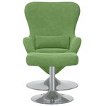 Fauteuil œuf vidaXL avec repose-pieds en velours vert clair