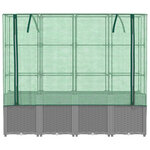 vidaXL Jardinière surélevée avec housse aspect rotin 160x40x153 cm