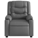 vidaXL Fauteuil inclinable Gris Similicuir