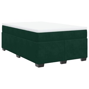vidaXL Sommier à lattes de lit avec matelas vert foncé 120x190 cm