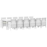 vidaXL Ensemble de salle à manger pour jardin 13 Pièces Blanc Rattan Polt