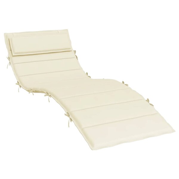 vidaXL Coussin de chaise longue crème 180x60x4 cm tissu oxford