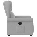 vidaXL Fauteuil inclinable électrique gris nuage tissu