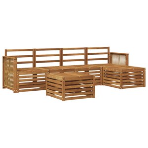vidaXL Ensemble de canapés d'extérieur 6 pc Naturel